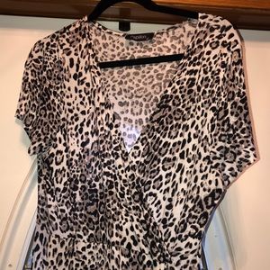 Snow Leopard Light Maxi Dress L but fits M